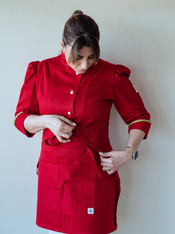 DELANTAL CORTO ROJO
